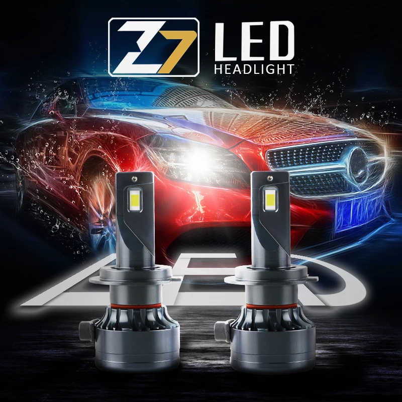 R8 Premium Z7 H7 H11 H8 HB3 HB4 9012 H4 светодиодный автомобильный фонарь 50 Вт лампы для фар Canbus EMC Авто решение без помех