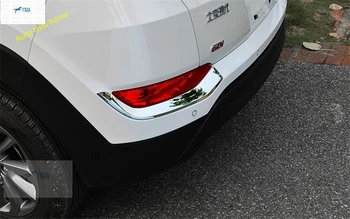 

Rear Fog Lights Lamps Eyelid Eyebrow Strip Cover Trim Fit For Hyundai Tucson 2016 2017 2018 ABS