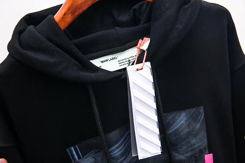 19ss Off-White OW религиозная картина маслом для мужчин и женщин для влюбленных Модная хлопковая Повседневная Толстовка с капюшоном свободная Куртка Пуловер