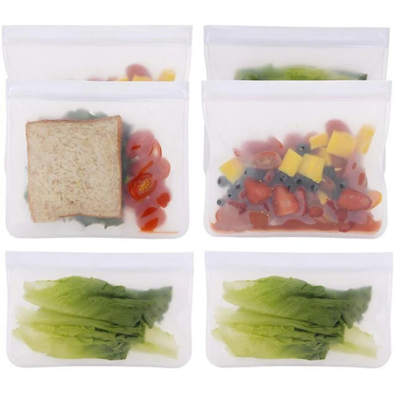Силиконовая пищевая сумка для хранения на кухне контейнеры с защитой от проливания многоразовый стоячий, на молнии запорный мешок чашка свежий пакет для пищевых продуктов мешок
