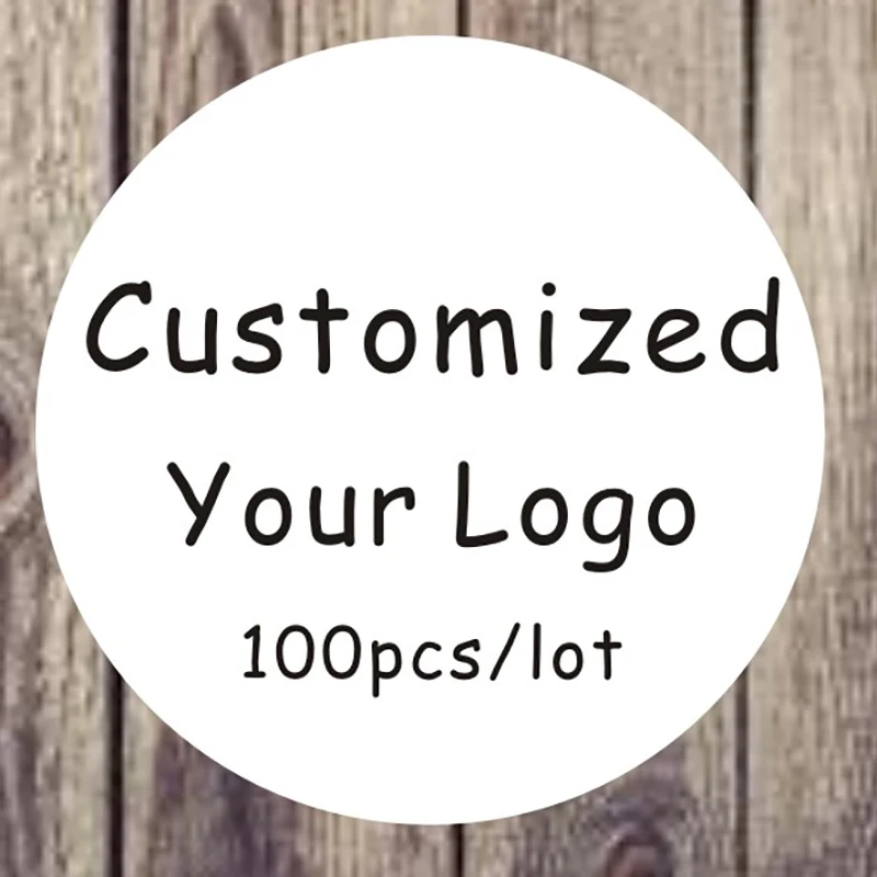 

Custom personalised business logo round, rectangle, square stickers or custom writing. Business labels, Postage labels
