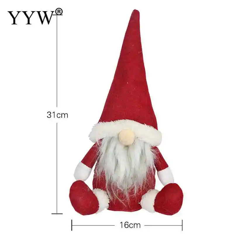 Christmas Santa Swedish Stuffed Toy Cloth Santa Doll Gnome Scandinavian Tomte Nisse Sockerbit Dwarf Elf Home Ornaments Goods