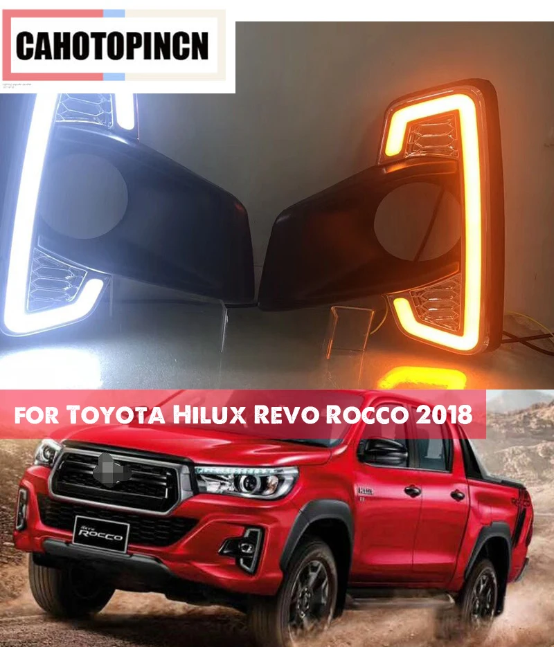 1 комплект для Toyota Hilux Revo Rocco 2018 DRL светодиодсветодиодный дневные ходовые огни Diglight