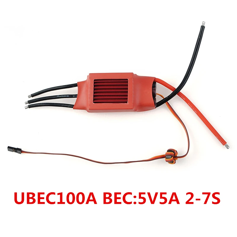 Красный кирпич 10A/50A/60A/100A/125A ESC бесщеточный ESC BEC/UBEC/OPTO/NO BEC для радиоуправляемого дрона квадрокоптера запасные части Аксессуары - Цвет: UBEC100A BEC 2-7S