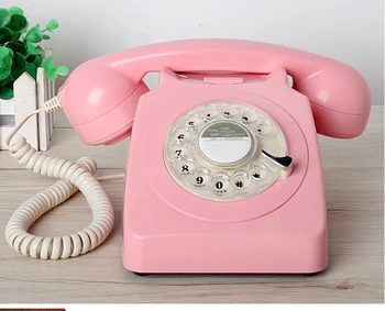 

fashion wired fitted antique vintage fixed phone household Rotate dial telephone HA1951