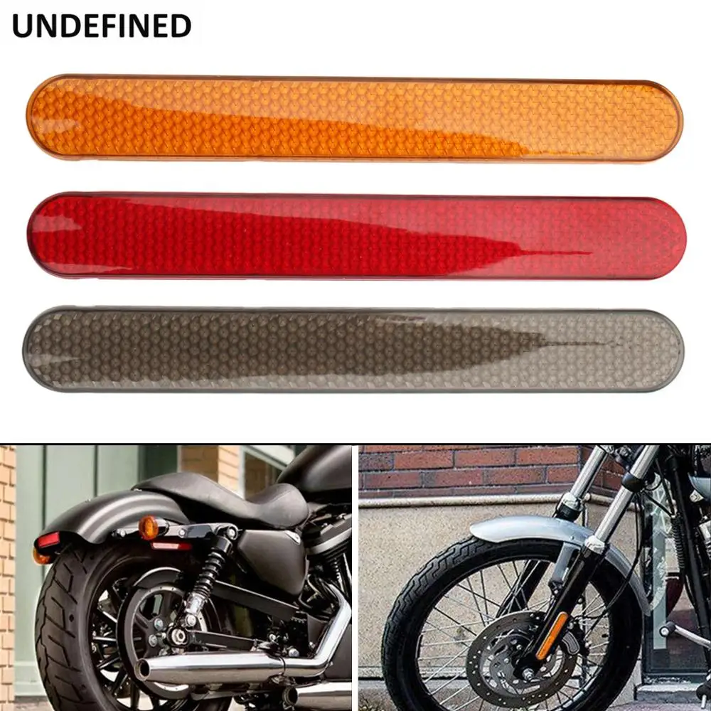 

2pcs Motorcycle Reflector Safety Warning Sticker Saddlebag Latch Cover For Harley Sportster XL Dyna Touring Electra Glide