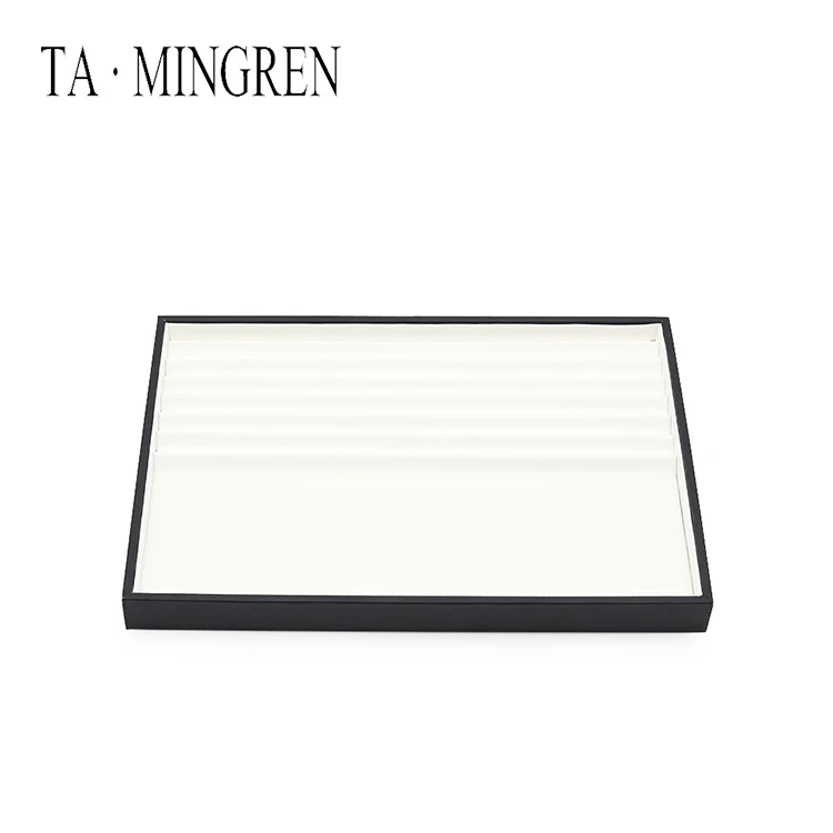 

Wholesale Custom Pu Leather Jewellery Ring Stone Gem Black White Jewelry Tray