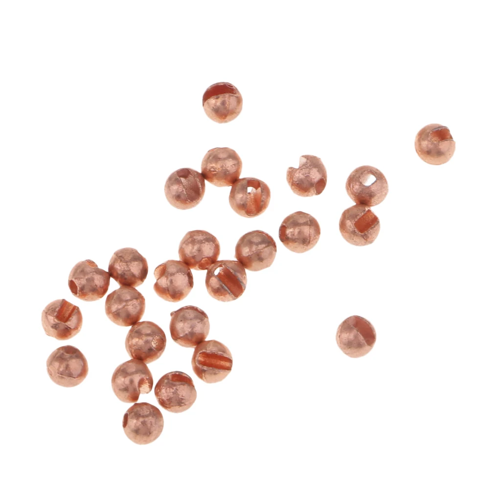 25pcs Slotted Tungsten Beads Fly Tying Beads Fly Tying Materials Nymph Eyes 2/ 2.5/ 3/ 3.5/ 4mm Sinker Fishing Accessories
