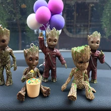 Car Ornament Gtoot Personality Car Ornament Action Figure Sitting Model Anime Mini Doll Car Center Consle Decoration Accessories