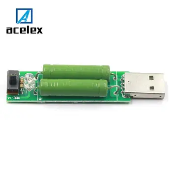 

USB mini discharge load resistor 2A/1A With switch 1A Green led, 2A Red led