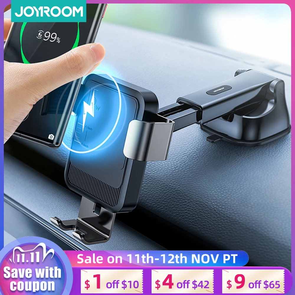 Беспроводное зарядное устройство Joyroom 15 вт автомобильное крепление для