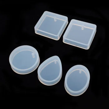 

1/5 Pieces/set Silicone Geometric Mold DIY Jewelry Pendant Charm Making Mould Fondant resin molds for jewelry