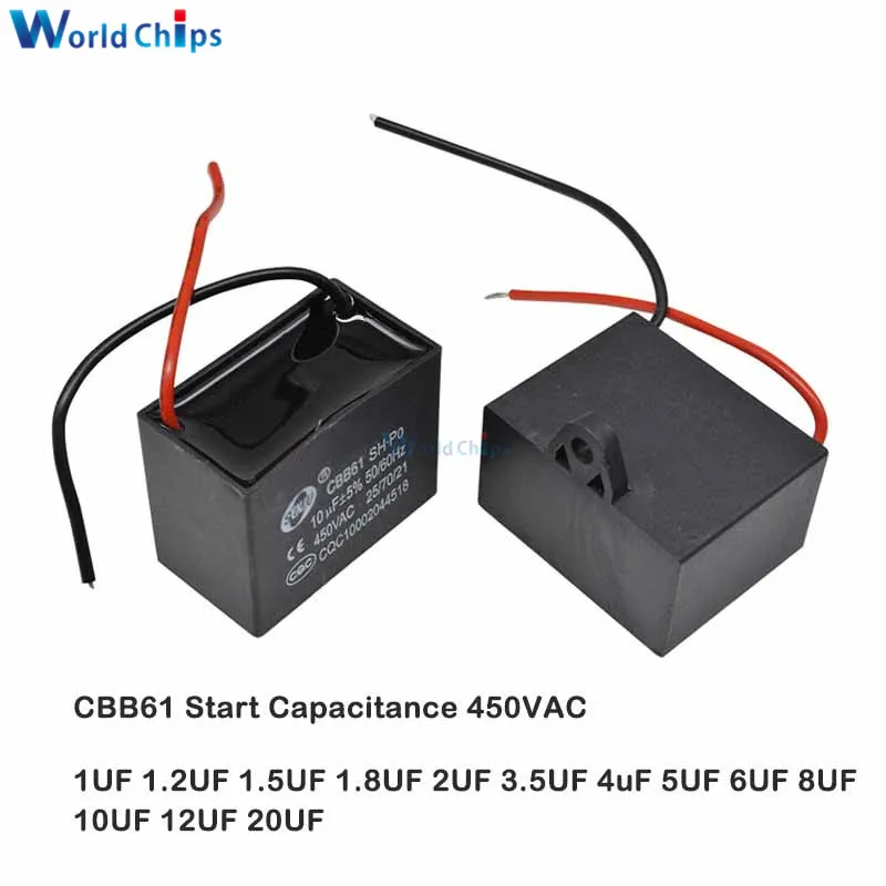 Twin Câble MOTEUR 2UF exécuter Condensateur 450v