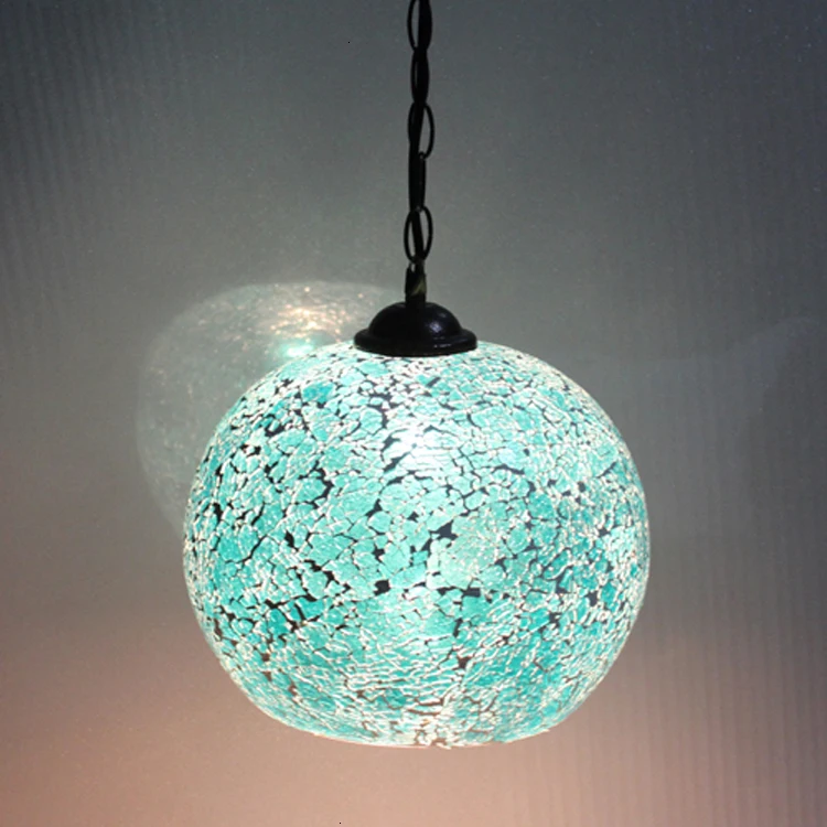 Богемский стиль красочная мозаика стеклянная оболочка подвесной светильник кафе ресторан лампа - Цвет корпуса: seechart