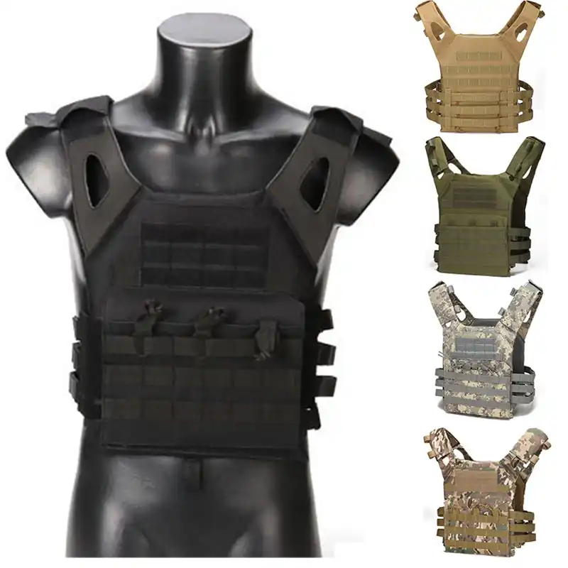 Lightweight Tactical Vest Combat Training Plate Chest Rig Wargame CS Game Molle 