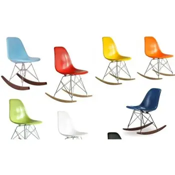 

Chair rocking replica design slide wood beech assortment colors steel