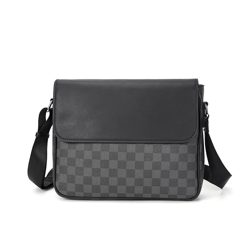 Message-Bags Crossbody Designer Mens Luxury Brand Business PU for Bolso Plaid New-Style