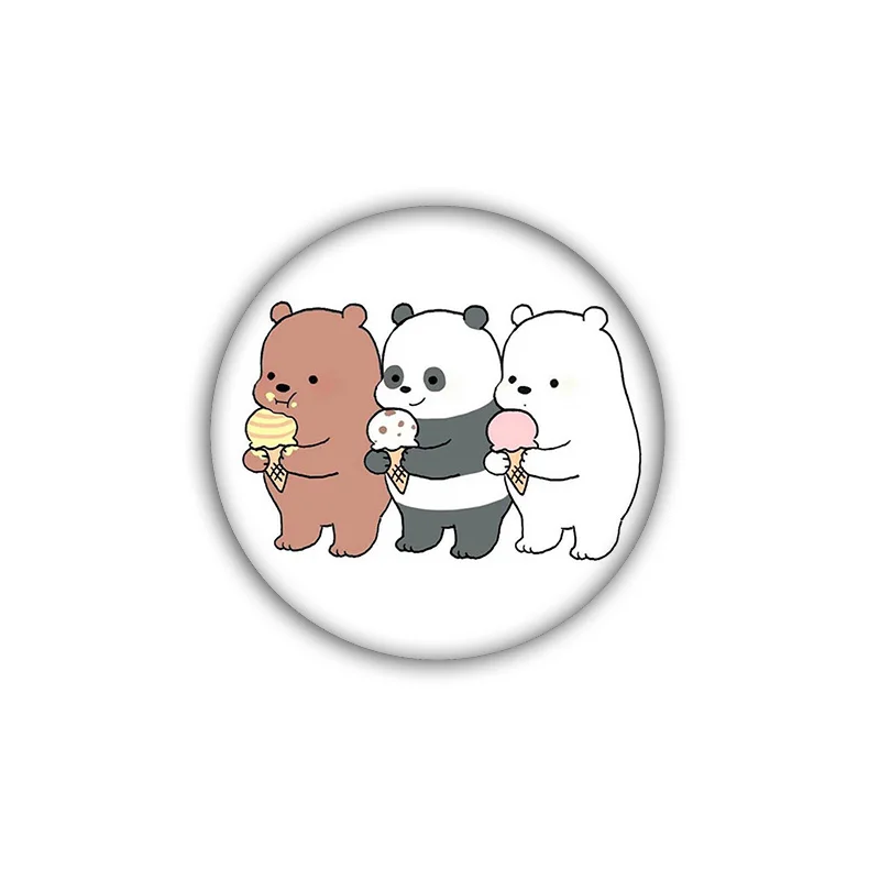 Nengdou T51 животного из мультфильма на булавке Голые Медведи Милый гризли, панда джинсовый комбинезон на бретелях с изображением медвежонка рюкзак с нашивками значок для художественного оформления ногтей, ручная работа на одежде