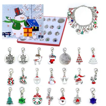 

Top selling 2020 Christmas Ornament Set Calendar Timer Christmas Gift Box Diy Set Countdown 24 Days новогодние украшения 2021 #Z