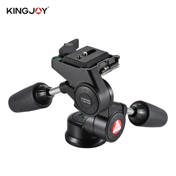 

Kingjoy KH-6730 Double Handle 3D Video Tripod Head Panoramic Damping Pan/Tilt Head with 1/4" Quick Release Plate Max. Load 8kg