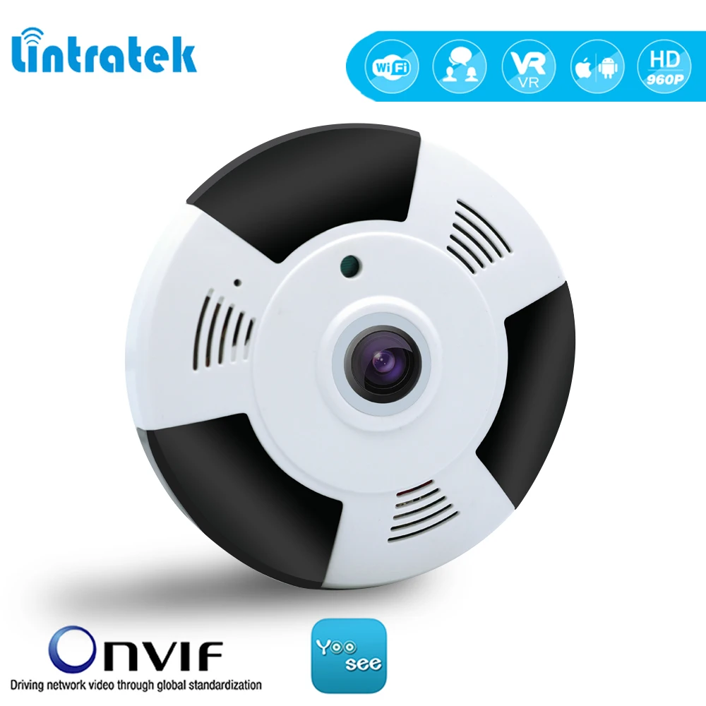 Панорамная IP камера с углом обзора 360 градусов 1080P 2 МП для домашней безопасности Wi