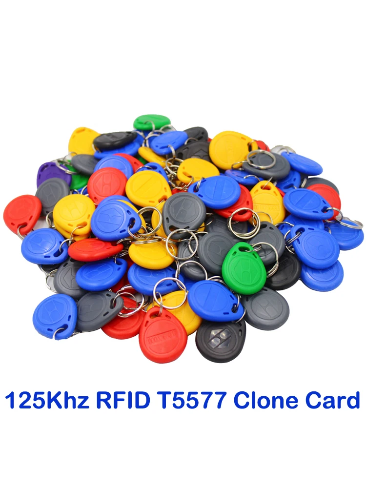 electric strike door lock 100pcs Waterproof EM4305 T5577 Copy Rewritable Writable Rewrite Duplicate RFID Tag Proximity ID Token Key Keyfobs Ring Clone Car best keyless door locks