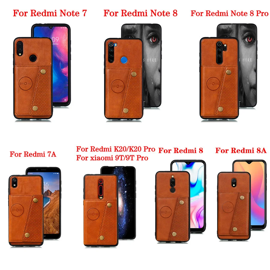 Держатель для карт, чехол-кошелек для Xiao mi K20 mi 9t Pro mi 9t Xio mi Red mi 8a 7a Note 8 7 Pro Global из искусственной кожи, чехол с магнитной подставкой для автомобиля
