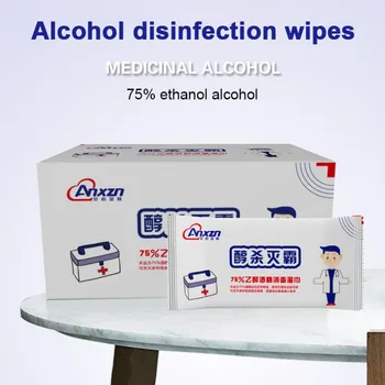 

25pc Disinfection Wipes Sterilization Ethanol 75 Alcohol Wipes Anti-Epidemic Supplies Anti-Virus Portable disinfectant wipes
