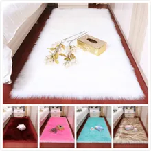 Sholisa лохматый пол коврики искусственный мех прямоугольный ремень форма 6 см ворс Пушистый Ковер для гостиной спальни Морской набор домашний декор