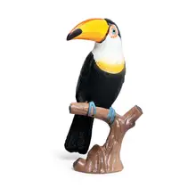 DIY Simulation Toucan Animal Model Bird Figurine home decor miniature fairy garden decoration accessories modern Kids Toy Gift