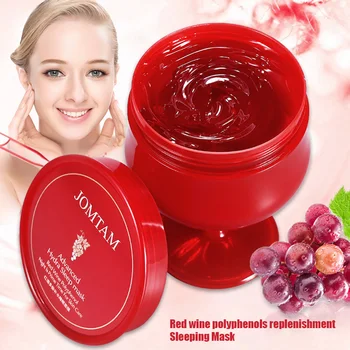 

Hot Red Wine Polyphenol Hydrating Sleep Mask Nourish Rejuvenation Refreshing Not Greasy Moisturizing Mask t6