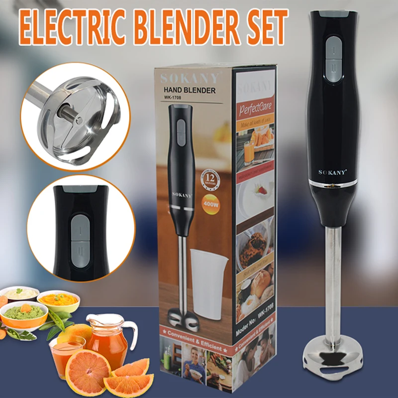 Sokany Wk1708 Electric Food Blender Hand Mixer Egg Beater Bar Coffee