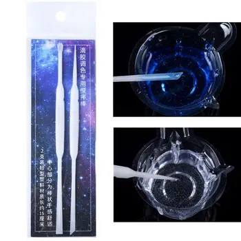 

2Pcs UV Resin Mold Silicone Stirrers Spoon DIY Casting Jewelry Tools Kit