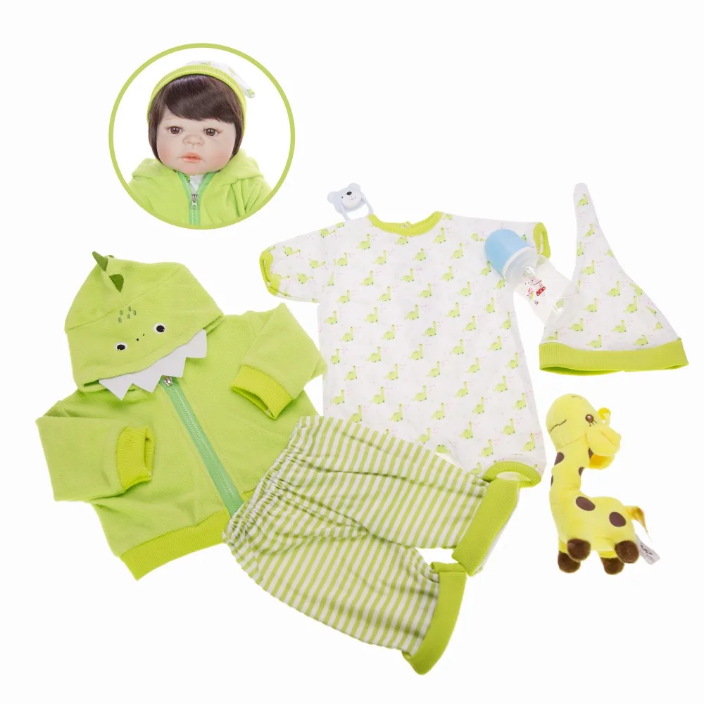 KEIUMI реалистичный милый 23 дюймов 57 см Reborn Baby Doll мальчик полный силиконовый винил новорожденный детская кукла игрушка для ребенка подарок на день рождения