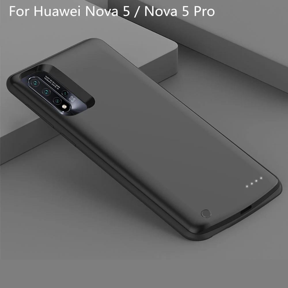 Для huawei Honor 20 Pro Nova 5 Pro 6500 мАч, чехол для зарядного устройства, расширенный аккумулятор, резервный источник питания, защитный чехол, чехол для задней панели, Fundas - Цвет: Nova5 Nova5Pro Black