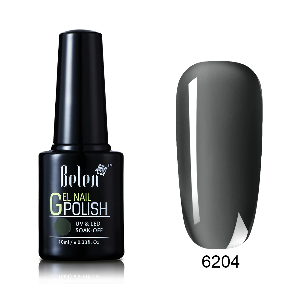 Belen Galaxy Gray Гель-лак замочить от желе УФ светодиодный лак для ногтей праймер Гель-лак салонный маникюр для ногтей Гель-лак es 10 мл - Цвет: 6204