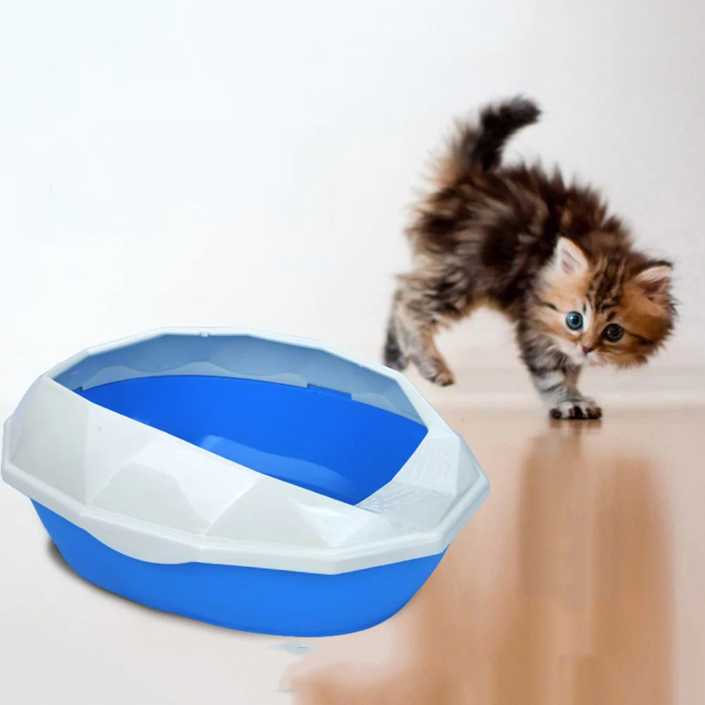 DADYPET кошачий Туалет пластик для помёта для домашних животных коробка наполнитель для туалета домашних животных коробка кошка горшок анти-брызг дезодорант полу-closedPotty с лопатой