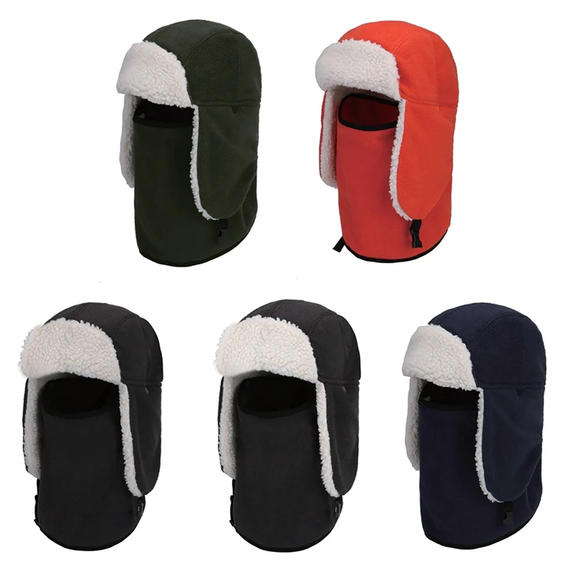 Winter Hat Bomber Hats Men Women Thicken Winter Earflap Keep Warm Caps Skull Mask Skiing Bomber Hats