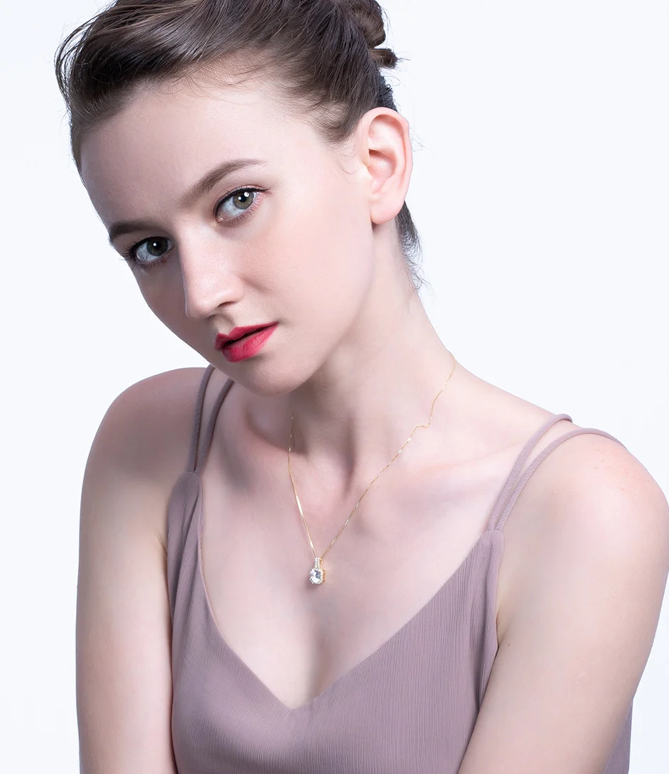 ORSA JEWELS, новинка 925, ожерелье с подвеской для женщин, Стерлинговое Серебро, прозрачный AAAA циркон, модный подарок, вечерние ювелирные изделия на каждый день, SN174