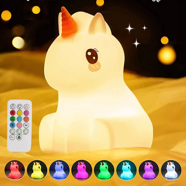 Luce notturna Unicorn USB lampade per bambini regalo per bambini lampada da  notte a LED per bambini soggiorno camera da letto Decor illuminazione  carina - AliExpress