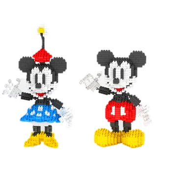 

704pcs Disney Minnie Mickey Cartoon Mini Micro Diamond Particles Assembled Toy Building Blocks for children toys