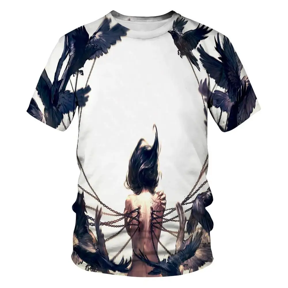 

Men's and women's fashion t-shirts short sleeves casual european-american full-color style cross-border digital print men's shir