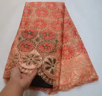 

High Quality Nigerian Lace Fabric 2019 African French Net Lace Fabric Rhinestones Flower Embroidered Tulle Mesh Lace XDR002