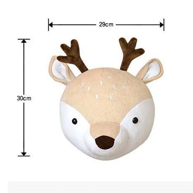 Animal Elephant Deer Bear Head Wall Mount Stuffed Wall Hanging Bedroom Decor Felt Artwork Wall Hanging Girl Nursery Nordic Toy 2