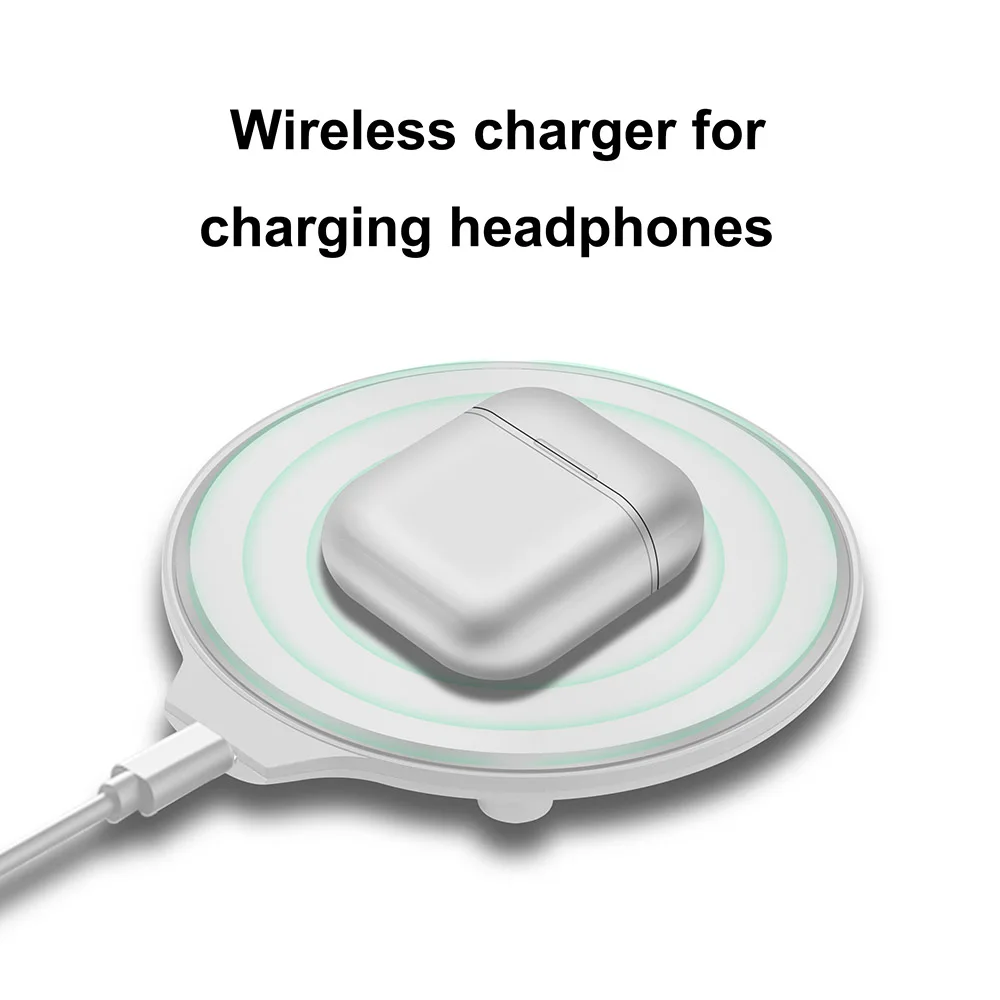 Беспроводная зарядка для AirPods, bluetooth-гарнитура, беспроводное зарядное устройство для airpods pro, беспроводное зарядное устройство, портативное зарядное устройство