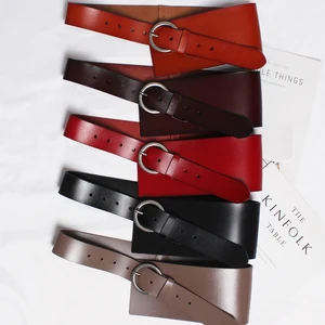 Image 5 - [EAM]  Pu Leather Multicolor Asymmetrical Wide Long Belt Personality Women New Fashion Tide All match Spring Autumn 2020 1K756