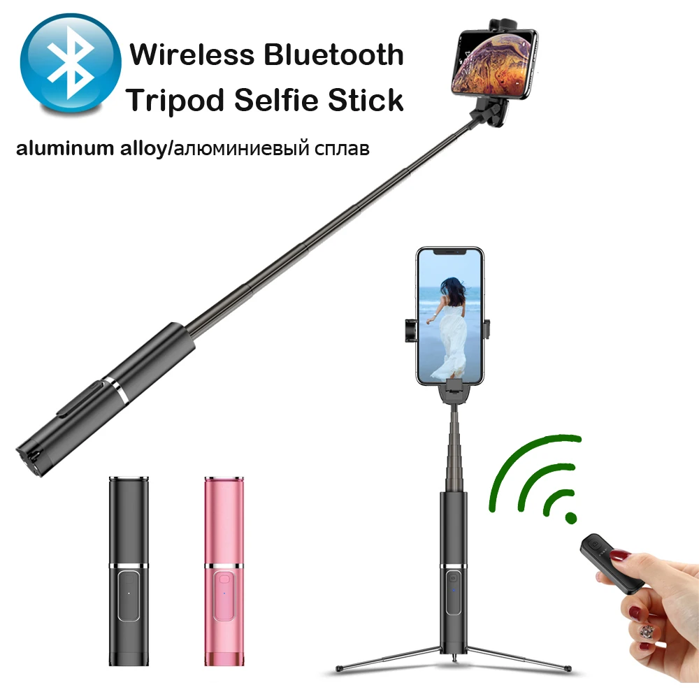 

Tripod Selfie Stick Shutter With Button Phone Holder For ios Android Bluetooth remote control selfie artifact telescopic stick