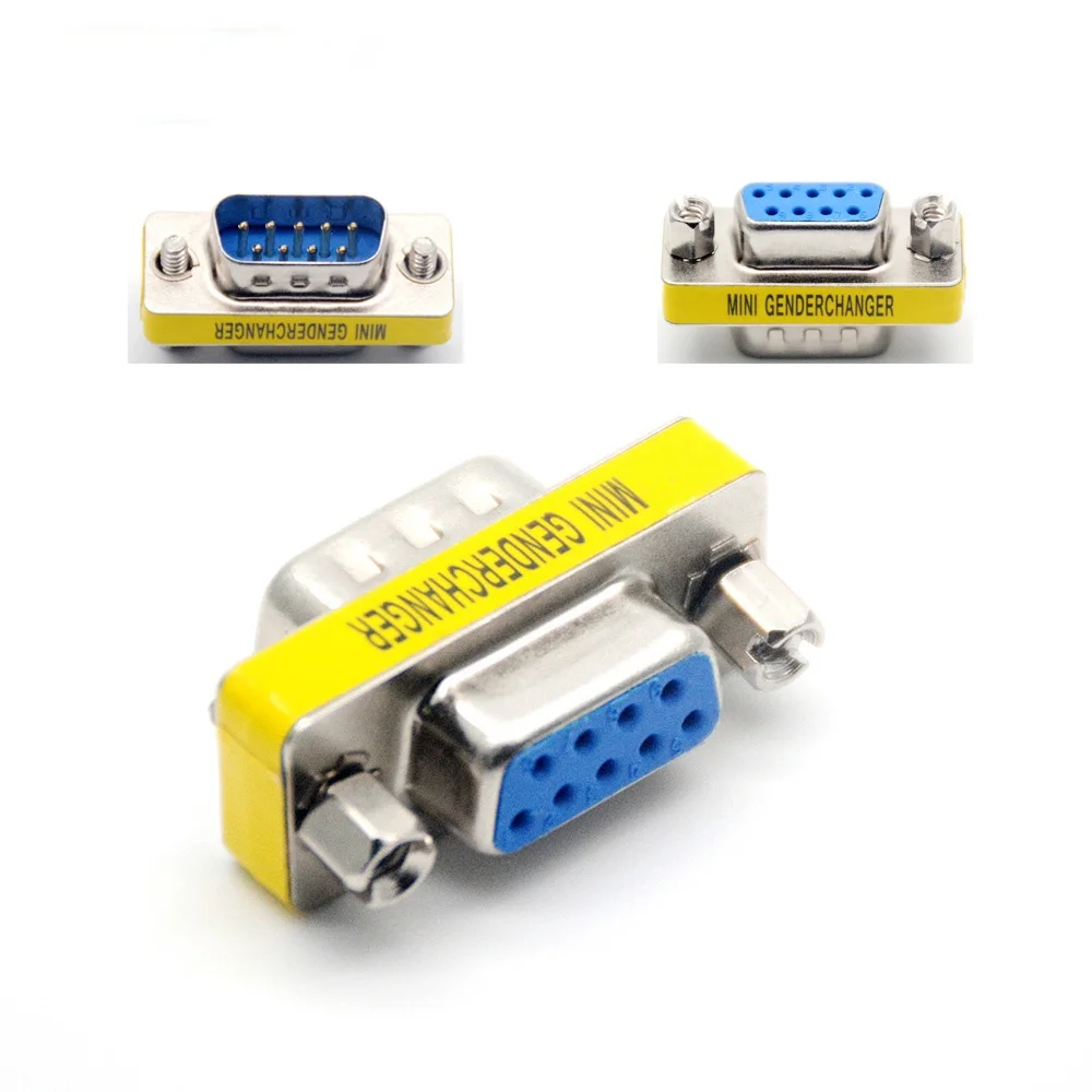 

2 Pcs/lot 9 Pin RS232 DB9 Male to Female Serial Adapter Cable Connector RS232 Serial Connector Wholesale