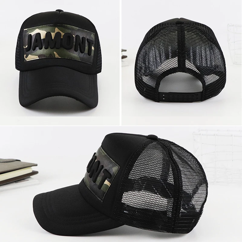 HSSEE Classic Men's Summer Hat Breathable Style High Quality Cotton Men's Baseball Cap Stylized Letters Fashion Camouflage hats