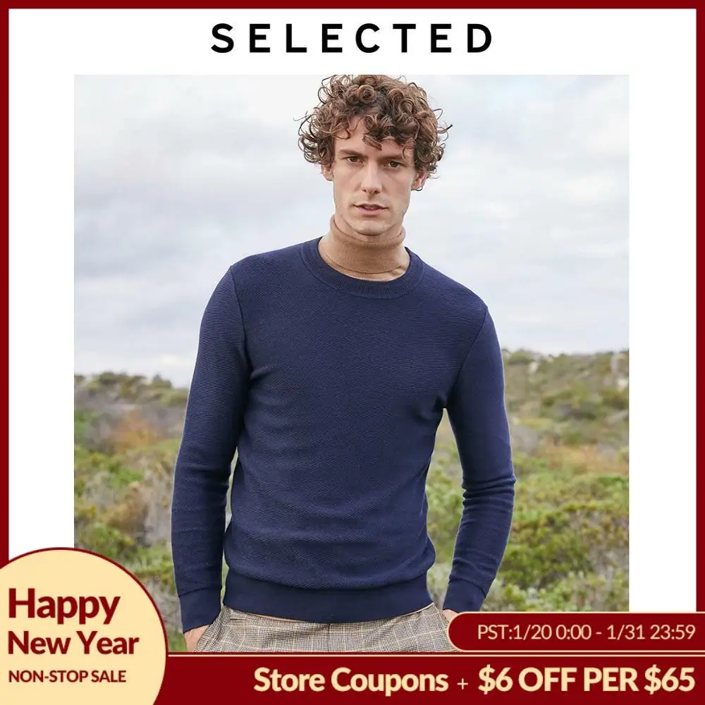 

SELECTED Men's Autumn Pullovers Cotton Knitted Round Neckline New Long-sleeved Sweater Clothes S | 419324522